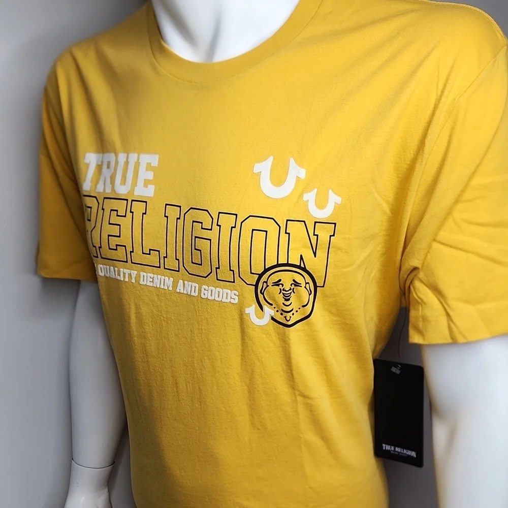 TRUE RELIGION YELLOW 3 EXTRA LARGE (XXXL) TSHIRT